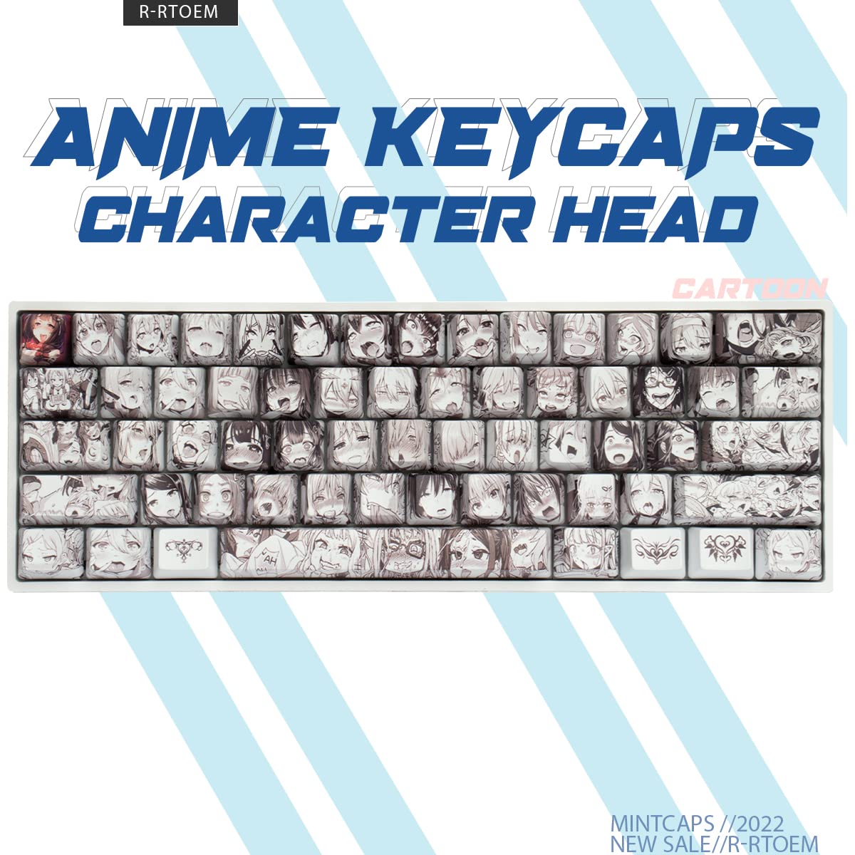 PBT 108Keycap Gliging Dye Sublimation OEM Profile Japanese Anime